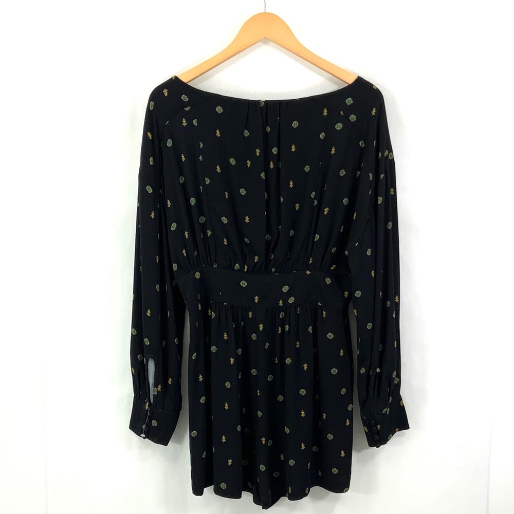 FREE PEOPLE Long Sleeve Romper Love Grows Shorts Romper Loose Fit Flowy K13 - Picture 7 of 10